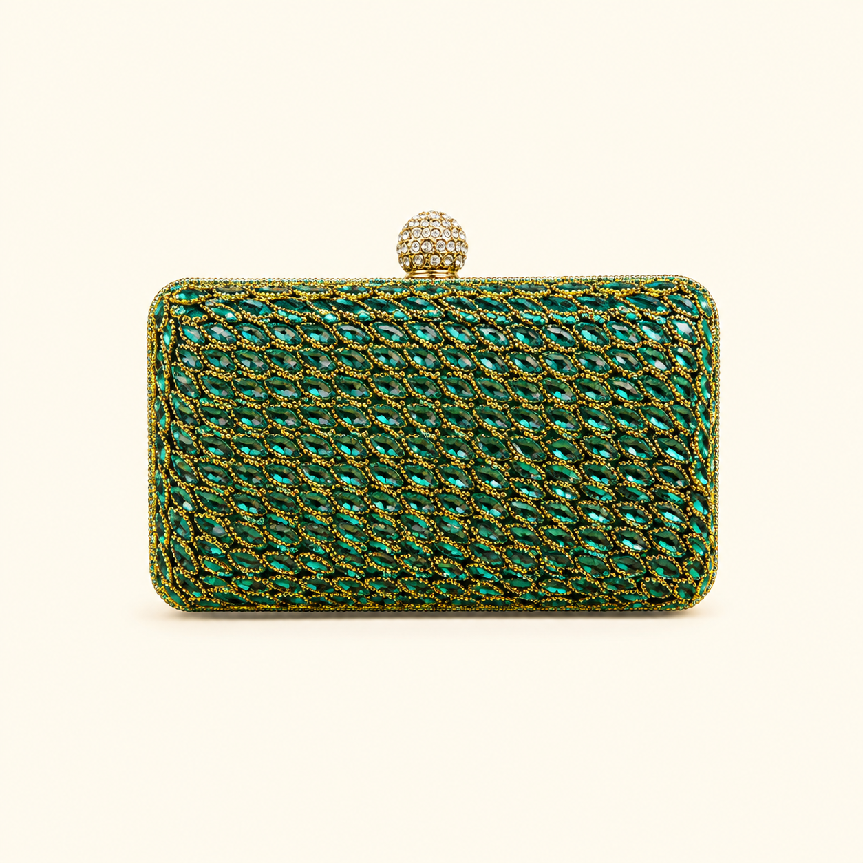 Royal Crystal Knot Clutch