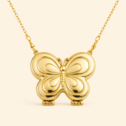 Metalic butterfly clutch