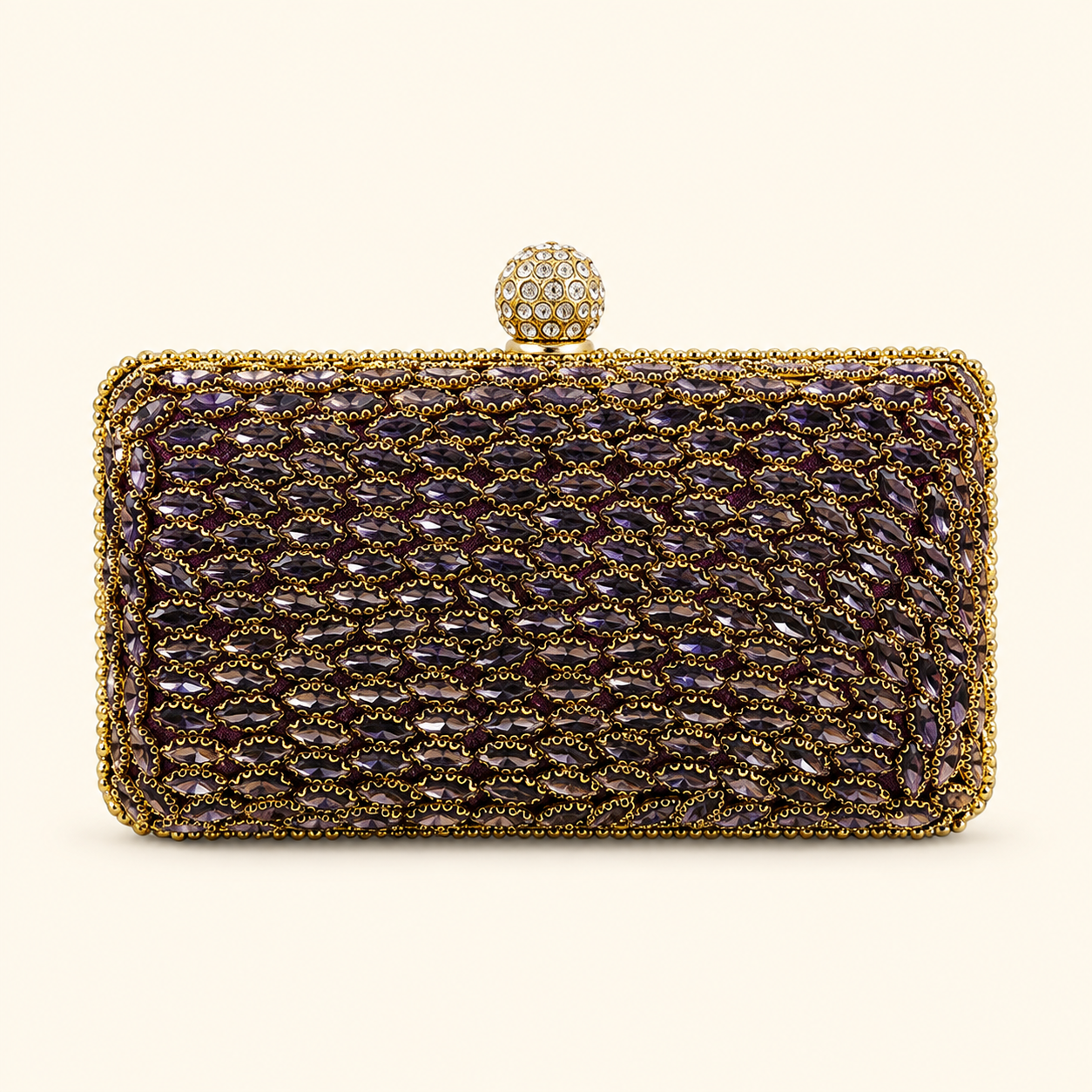 Royal Crystal Knot Clutch