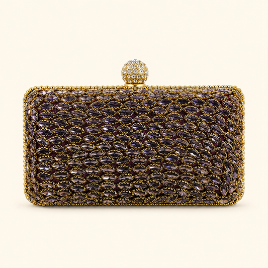 Royal Crystal Knot Clutch