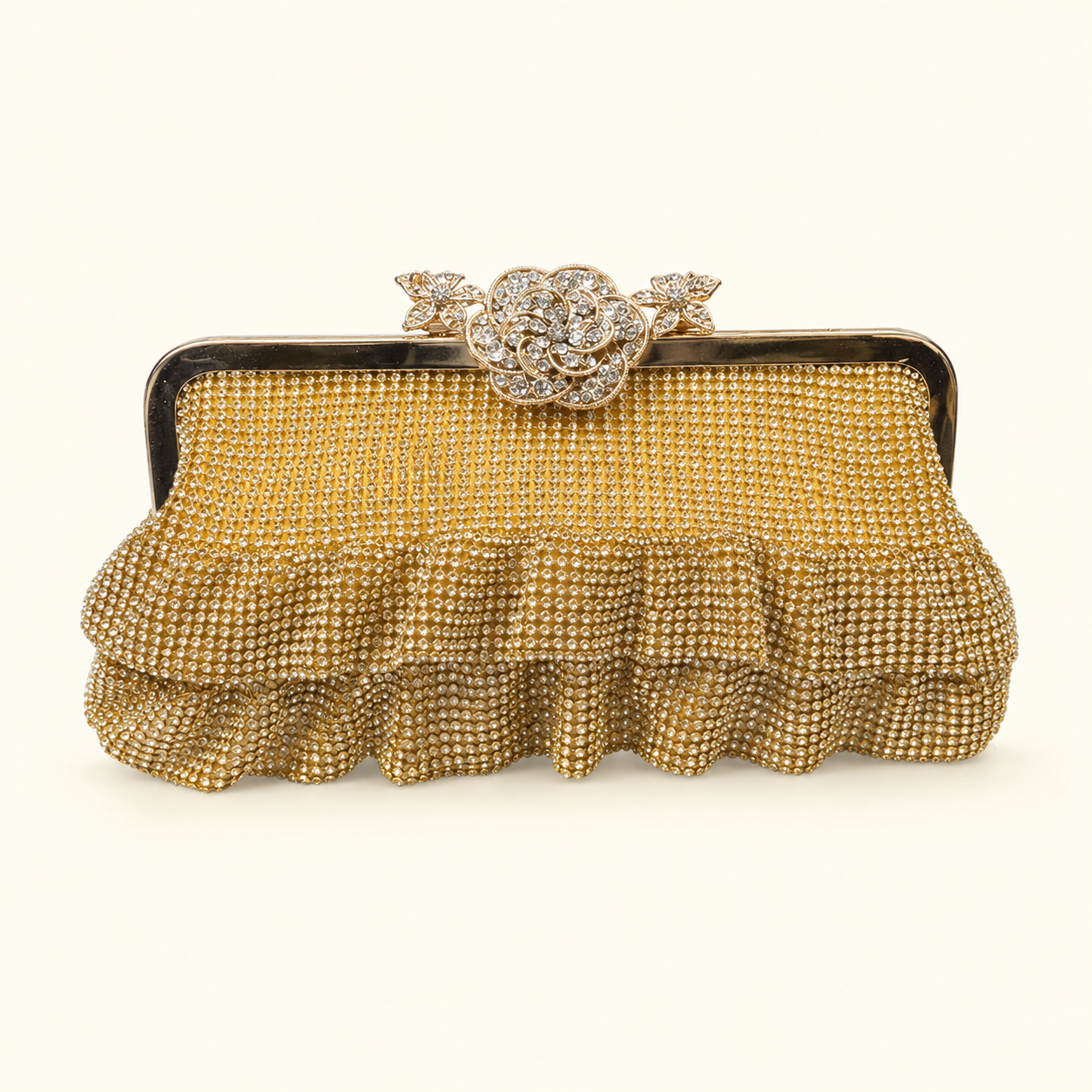 Golden long clutch