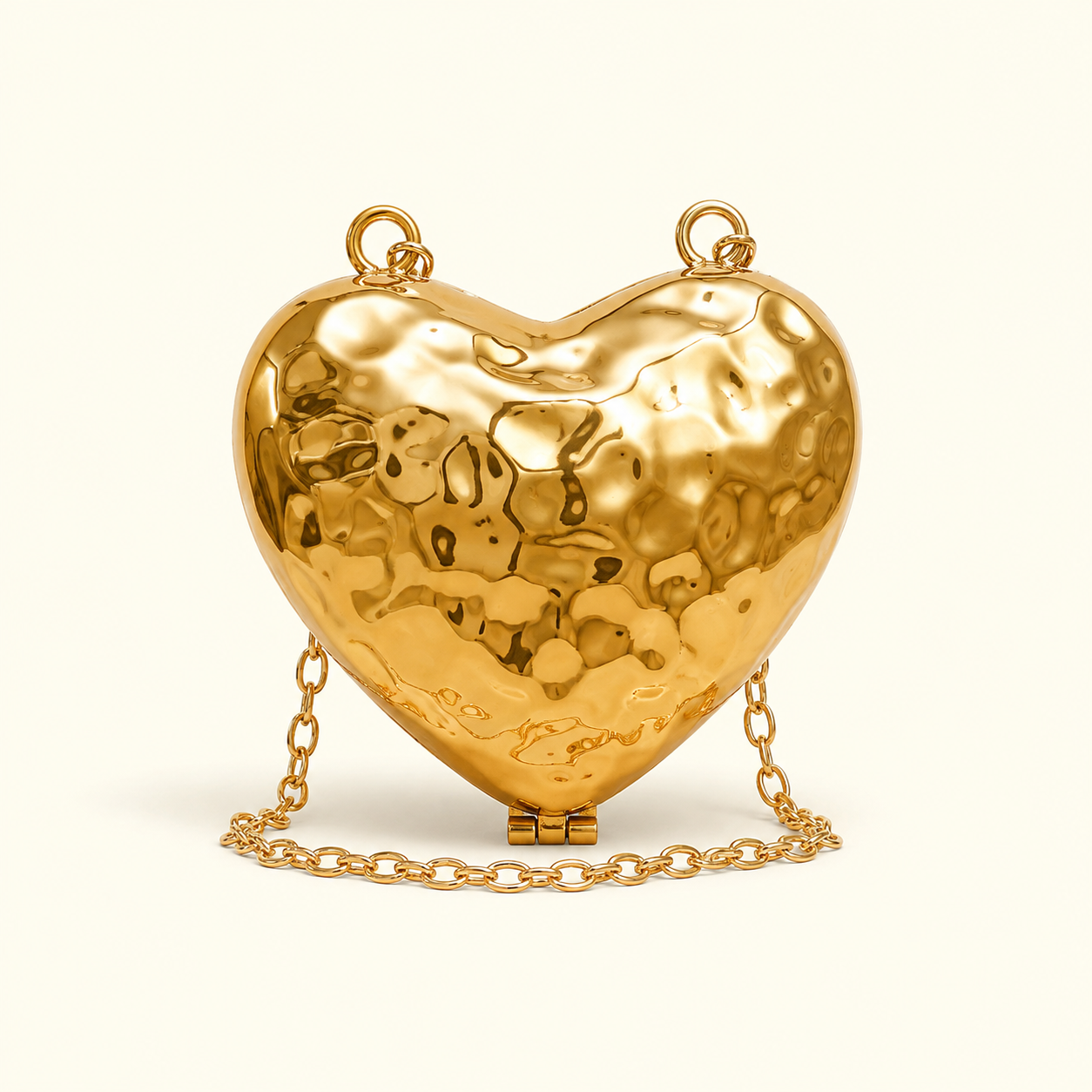 Heart golden clutch marbal