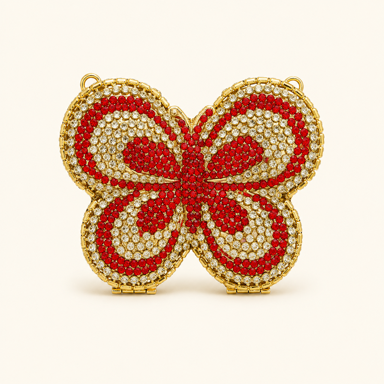 Glam Bloom butterfly Clutch( with pearl chain)