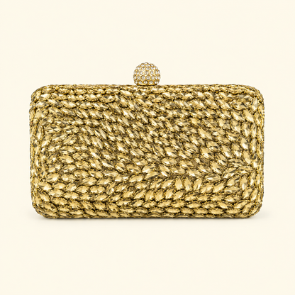 Royal Crystal Knot Clutch
