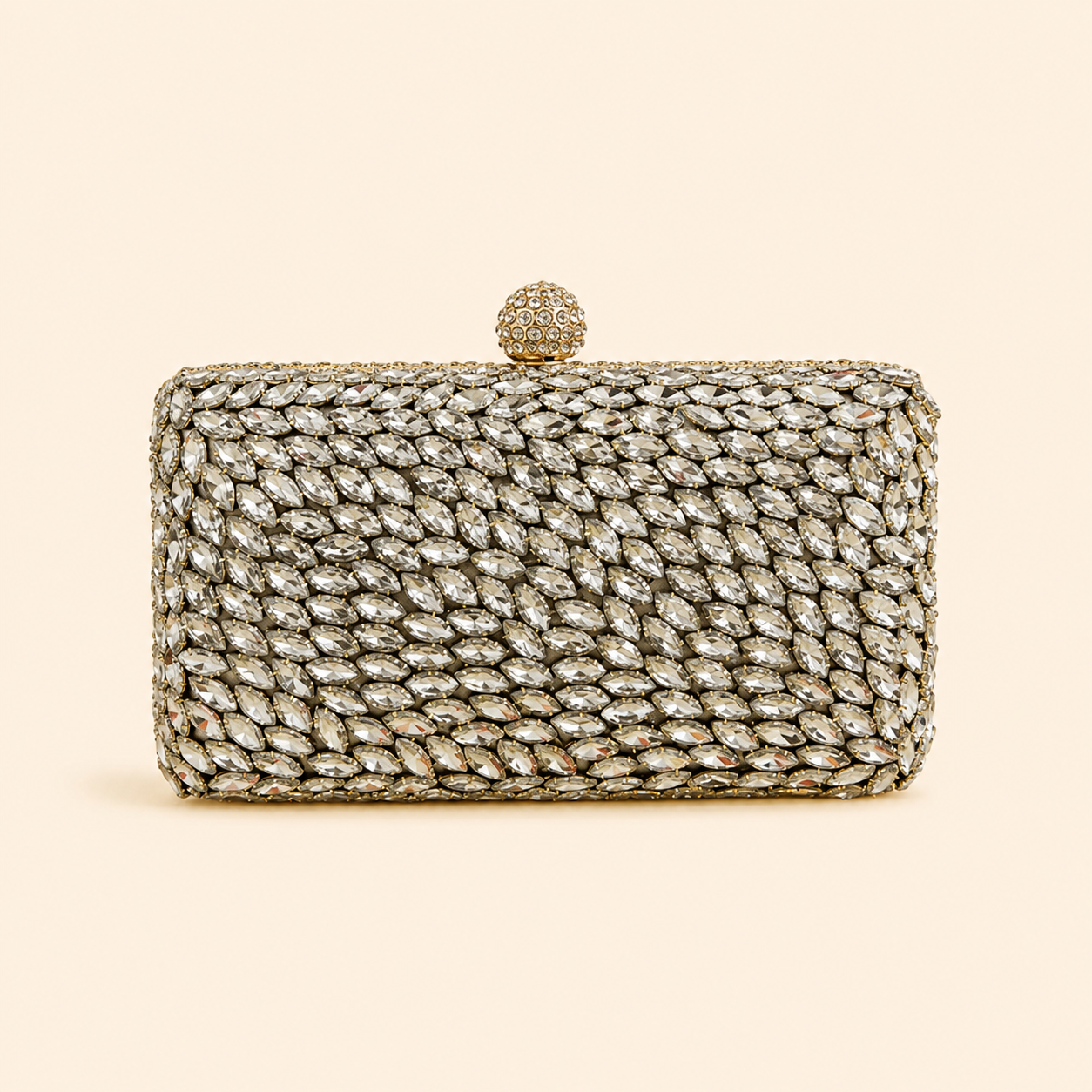 Royal Crystal Knot Clutch