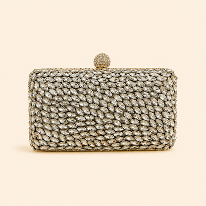Royal Crystal Knot Clutch
