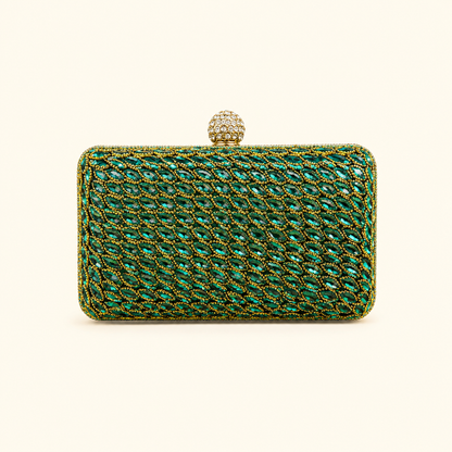 Royal Crystal Knot Clutch
