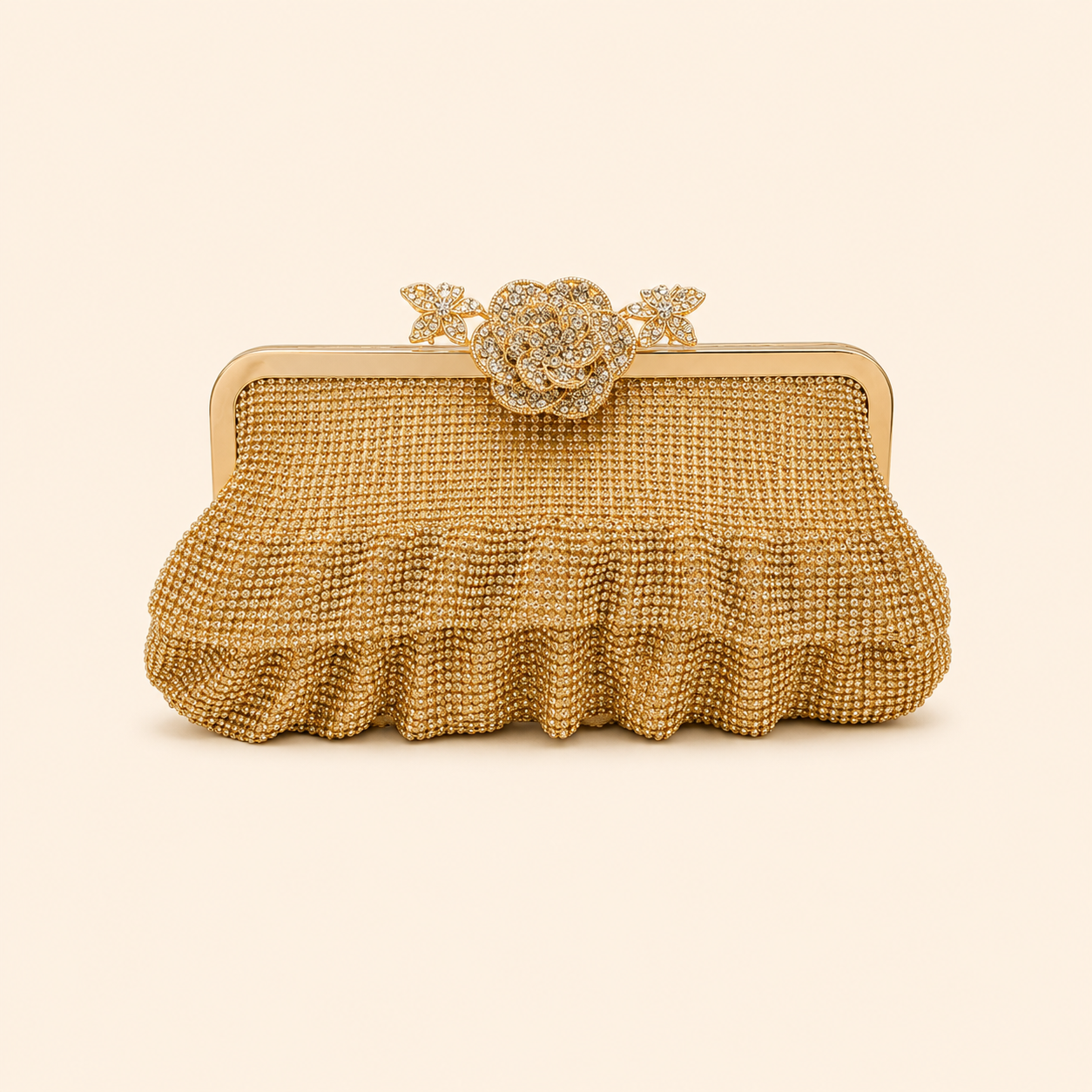 Golden long clutch