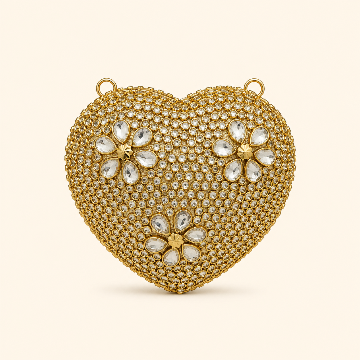 Luxe heart kundan
